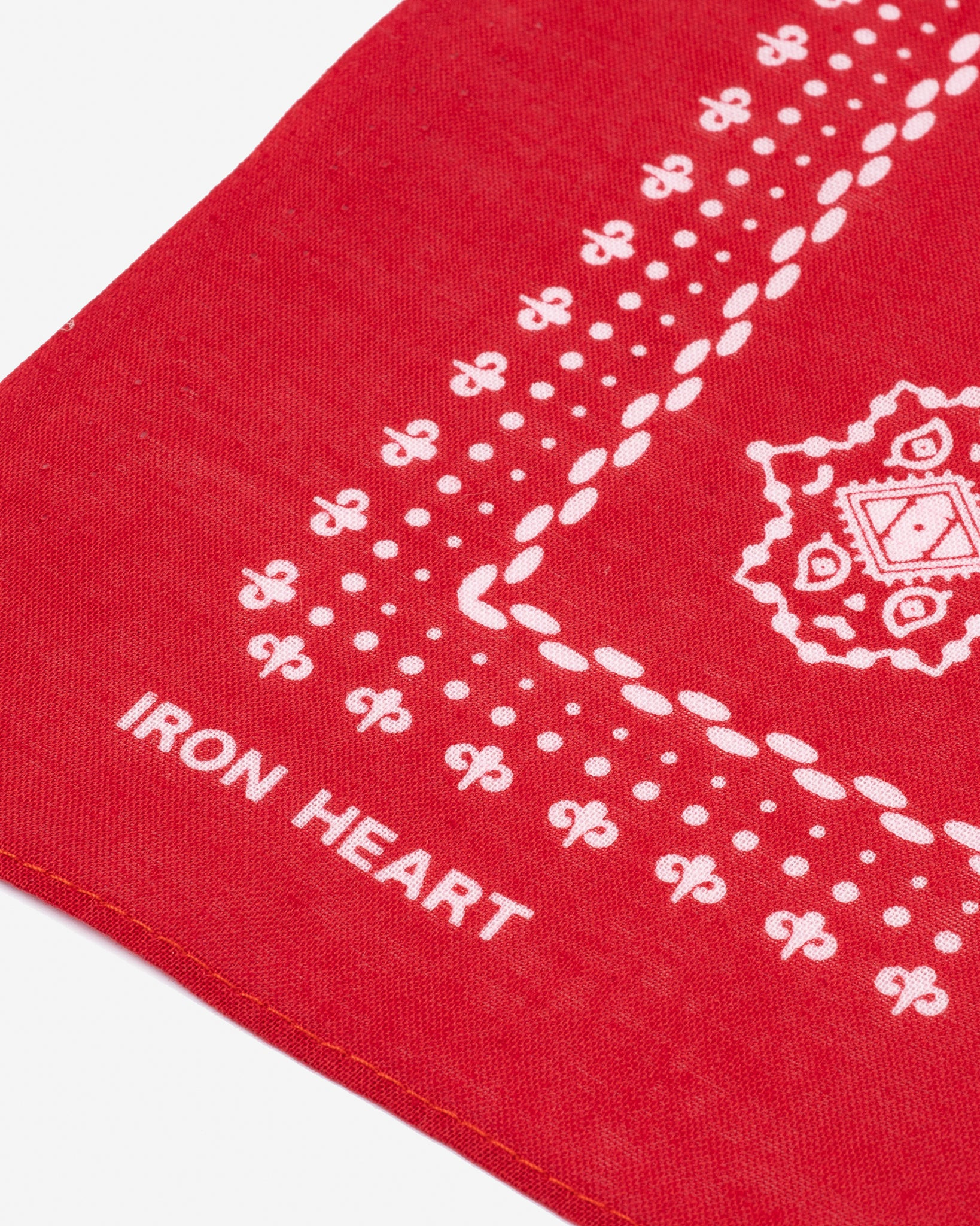 IHG-051-RED Iron Heart “Bell” Print Bandana - Red - 4