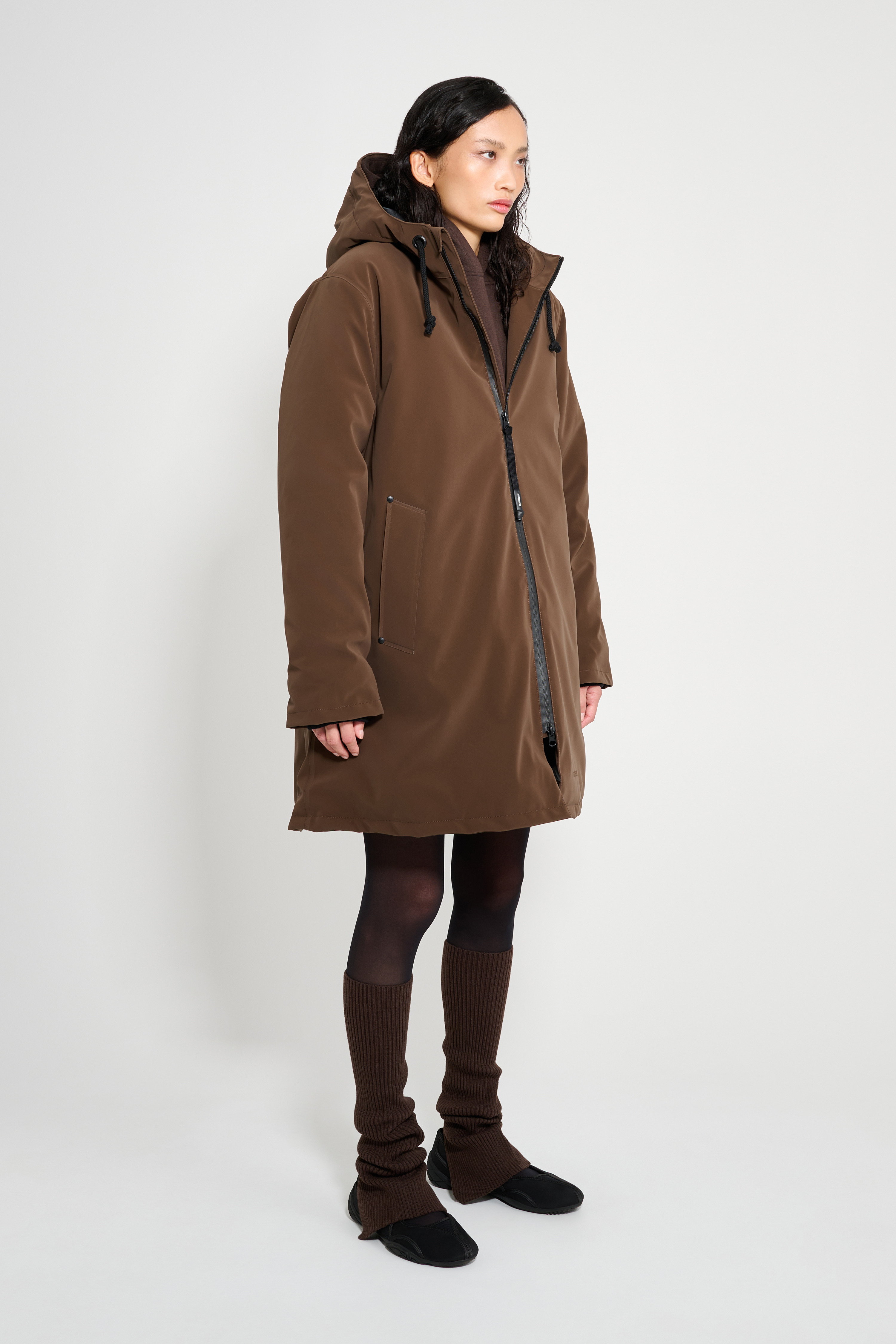 Mosebacke Matte Winter Coat Dark Brown - 2