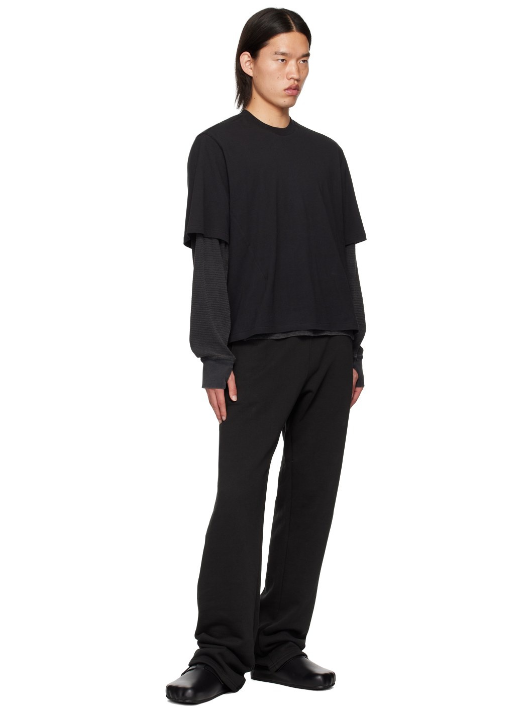 Black Thermal Long Sleeve T-Shirt - 4