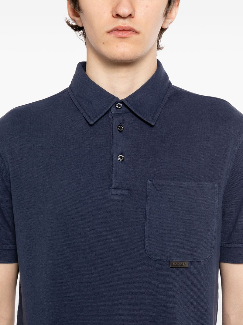Moncler LEATHER LOGO COTTON POLO SHIRT outlook
