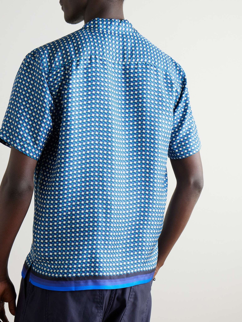 Maitan Camp-Collar Printed Silk-Twill Shirt 3
