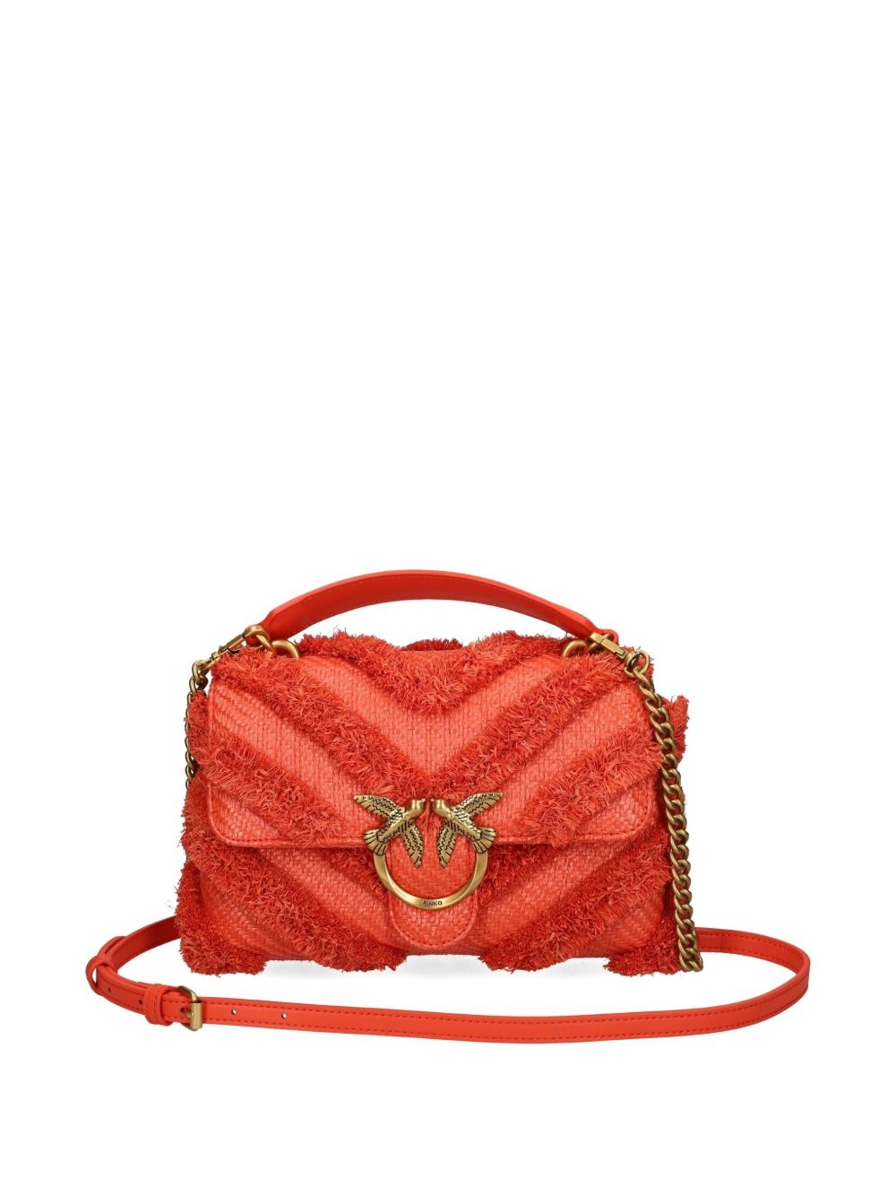 fringed-chevron shoulder bag - 4