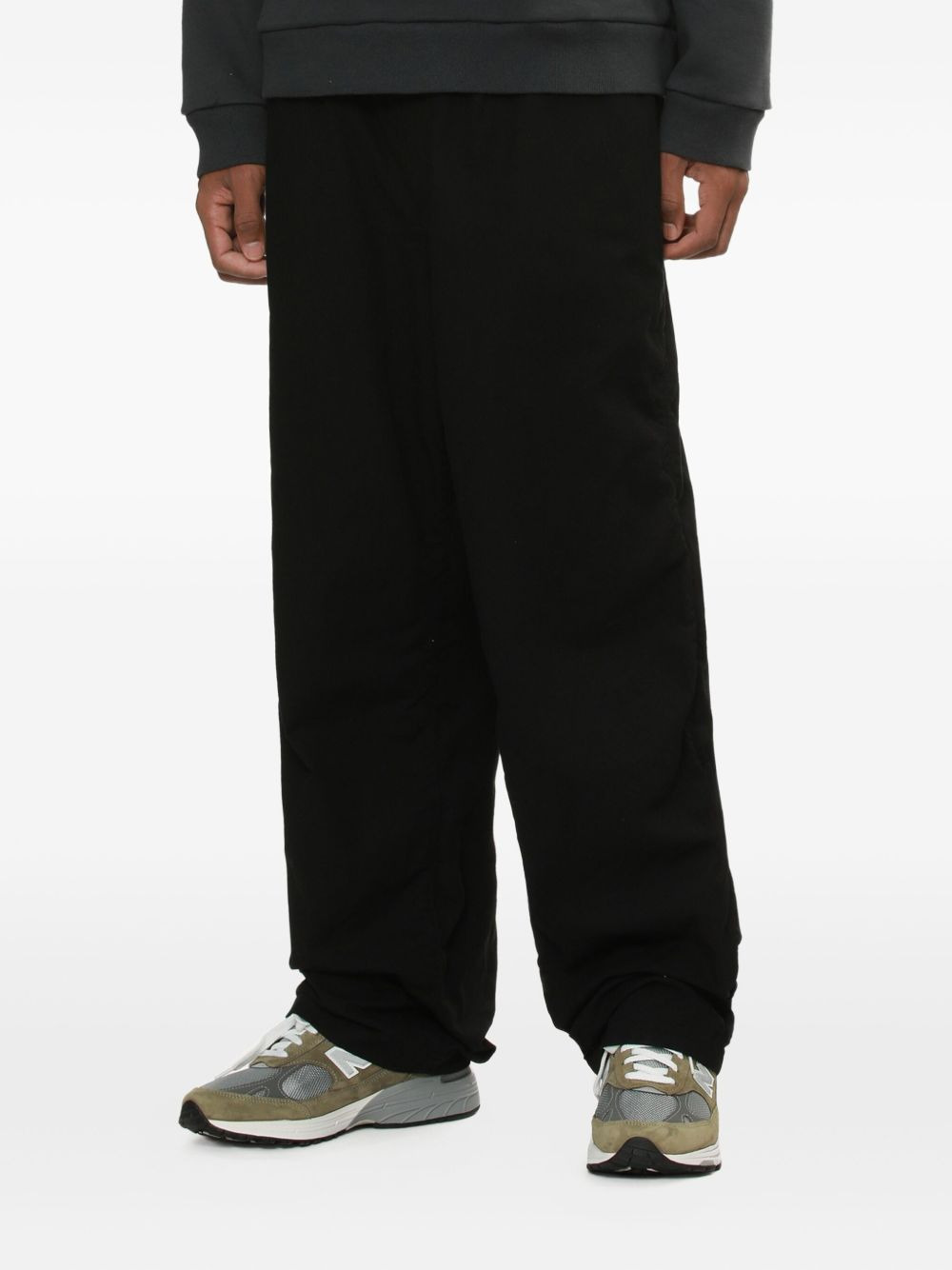 ELASTIC-WAIST POCKETED STRAIGHT-LEG TROUSERS - 3