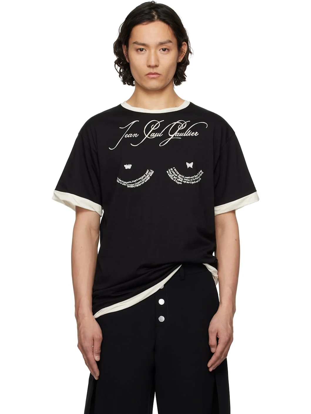Black 'The Oversized Tattoo Poem' T-shirt - 1