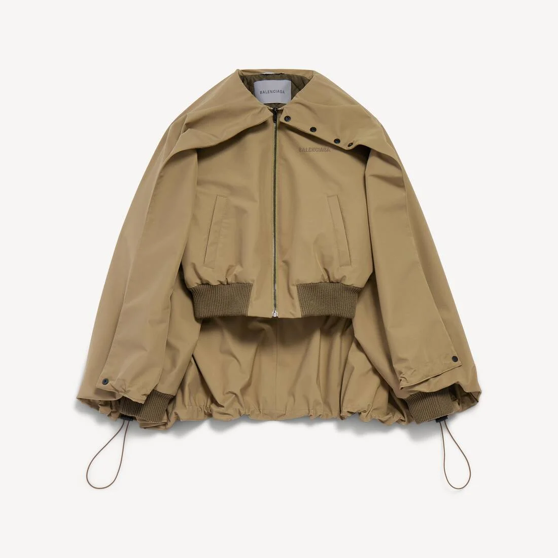 Women's Bomber Cape in Khaki - 1