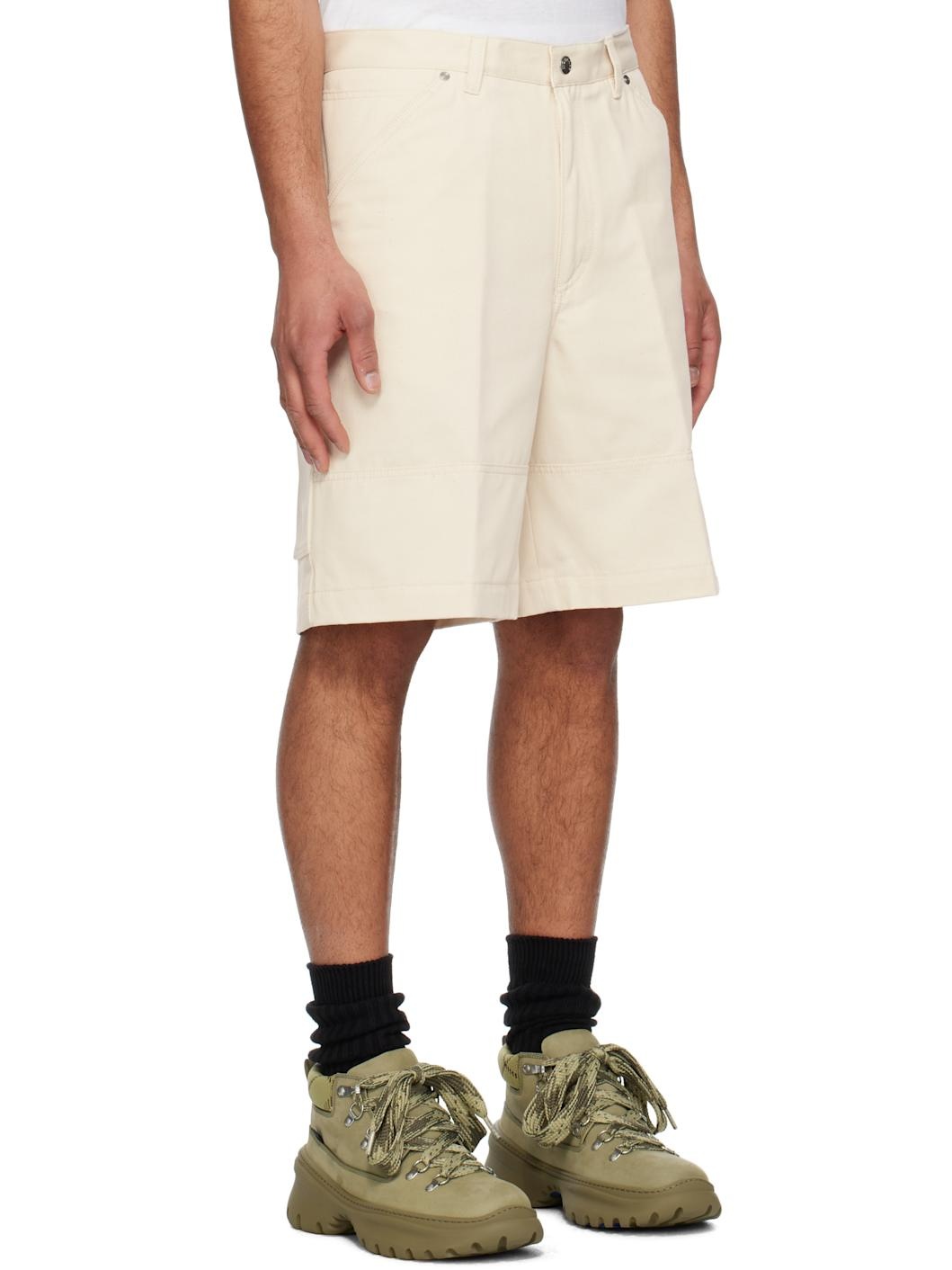 Off-White Cotton Bermuda Shorts - 2