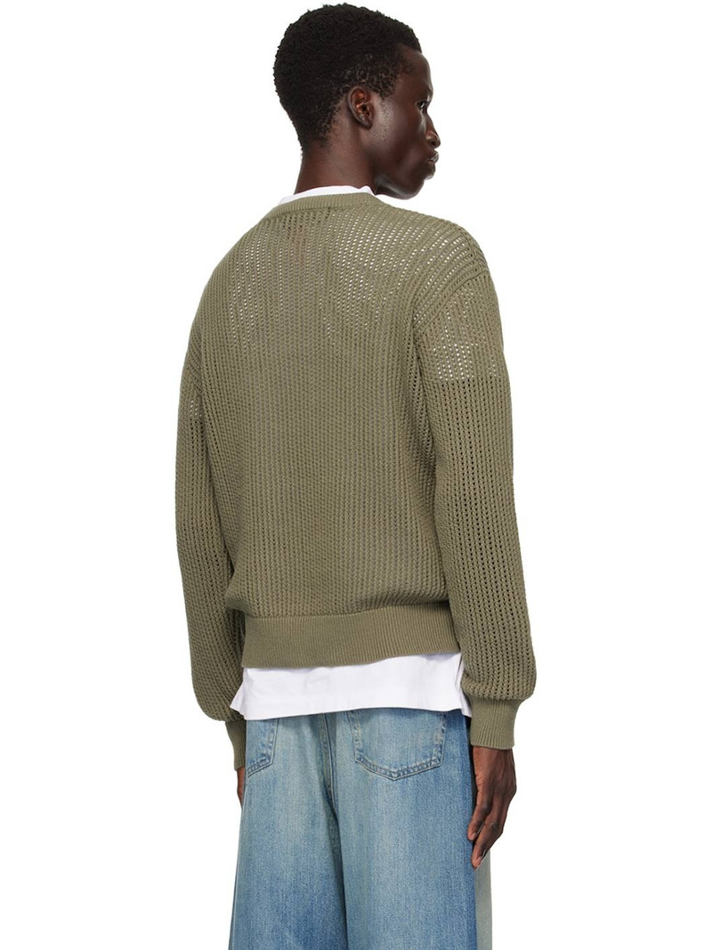 Khaki Heart & Mind Stencil Logo Sweater 3