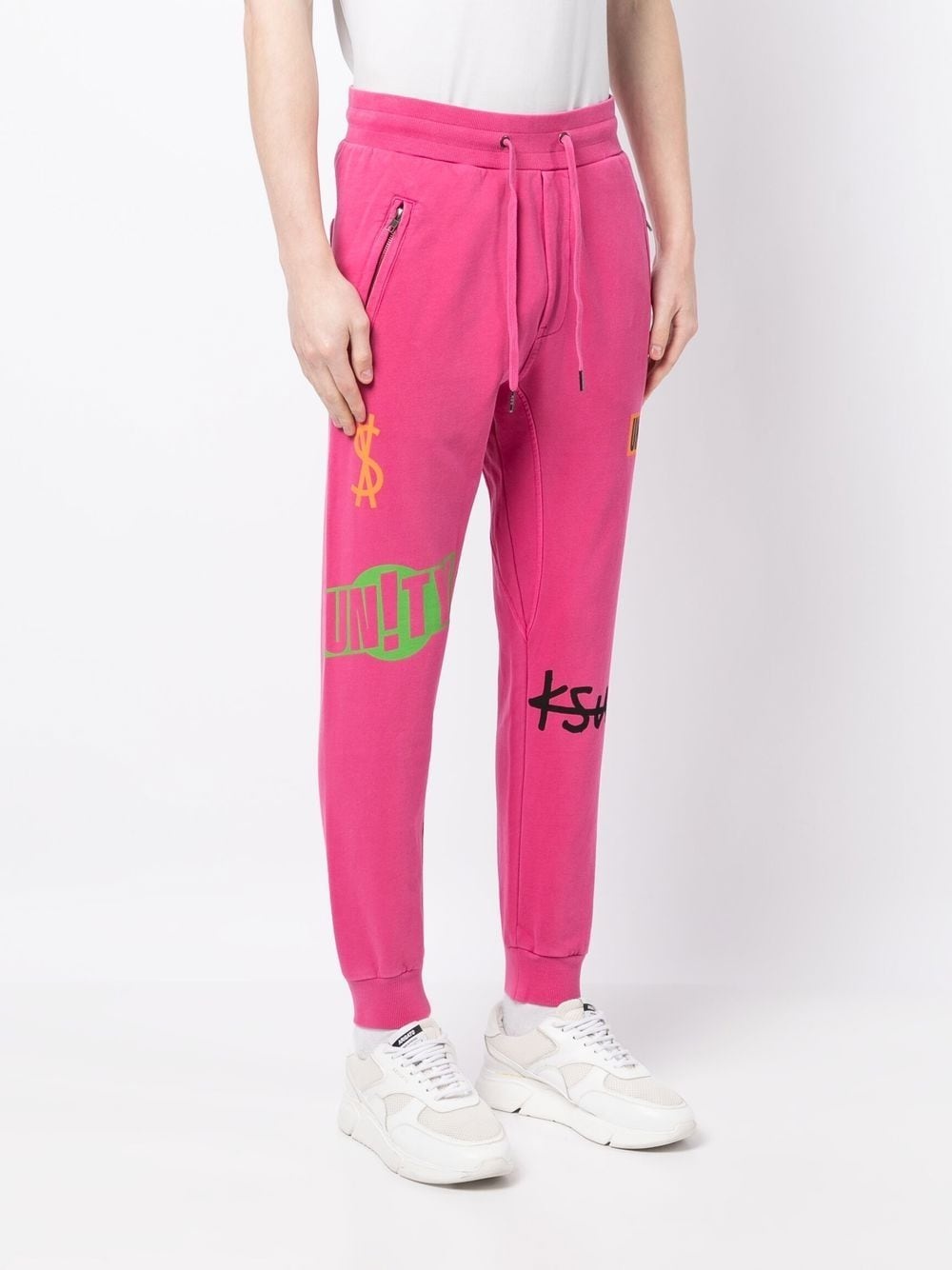 cotton logo-print track pants - 3