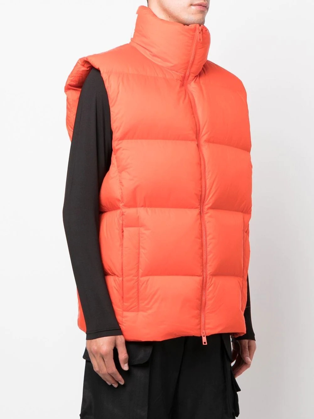 padded zip gilet - 3