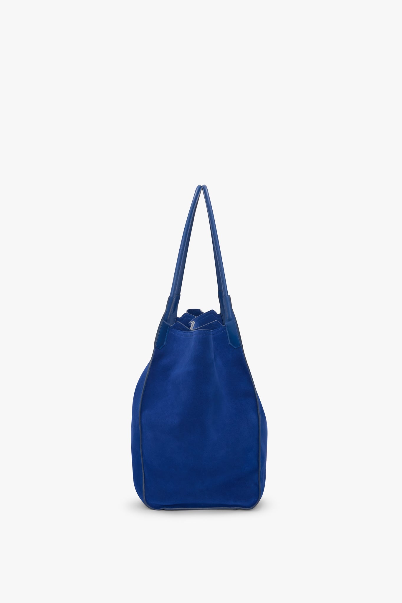 XL Victoria Tote In Sapphire Blue Suede - 3