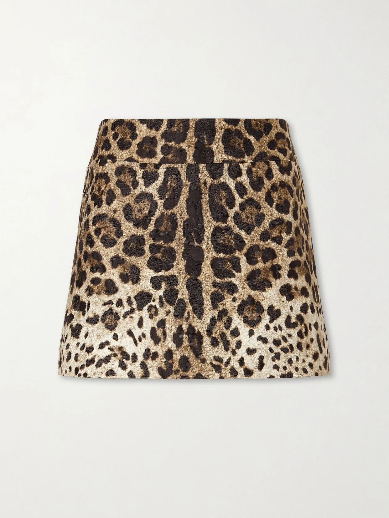 Leopard-print Cotton Mini Skirt - 1