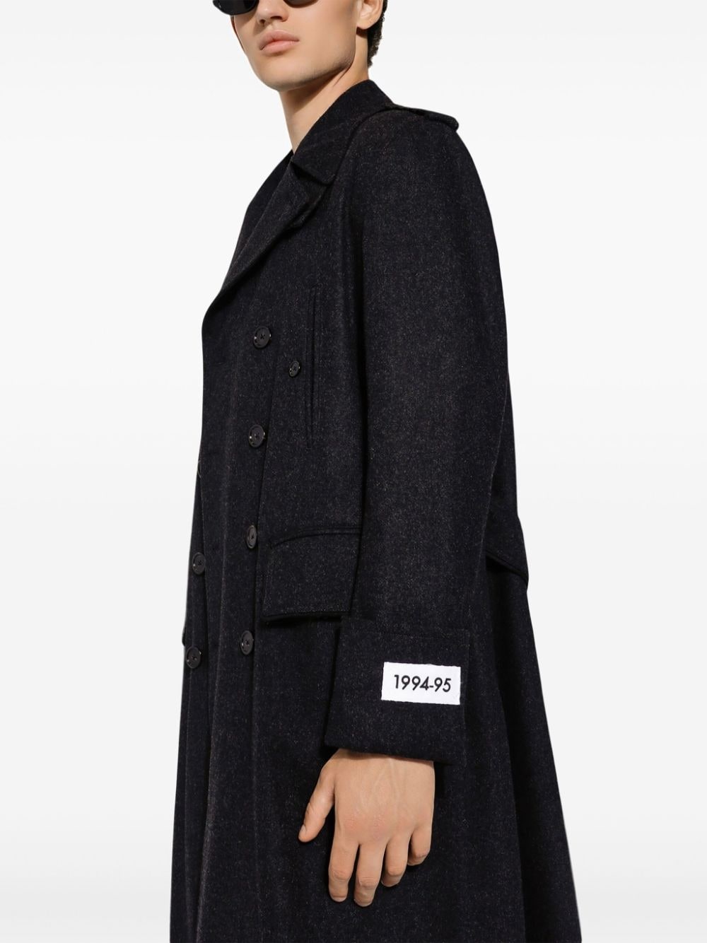 double breasted buttoned coat - 5