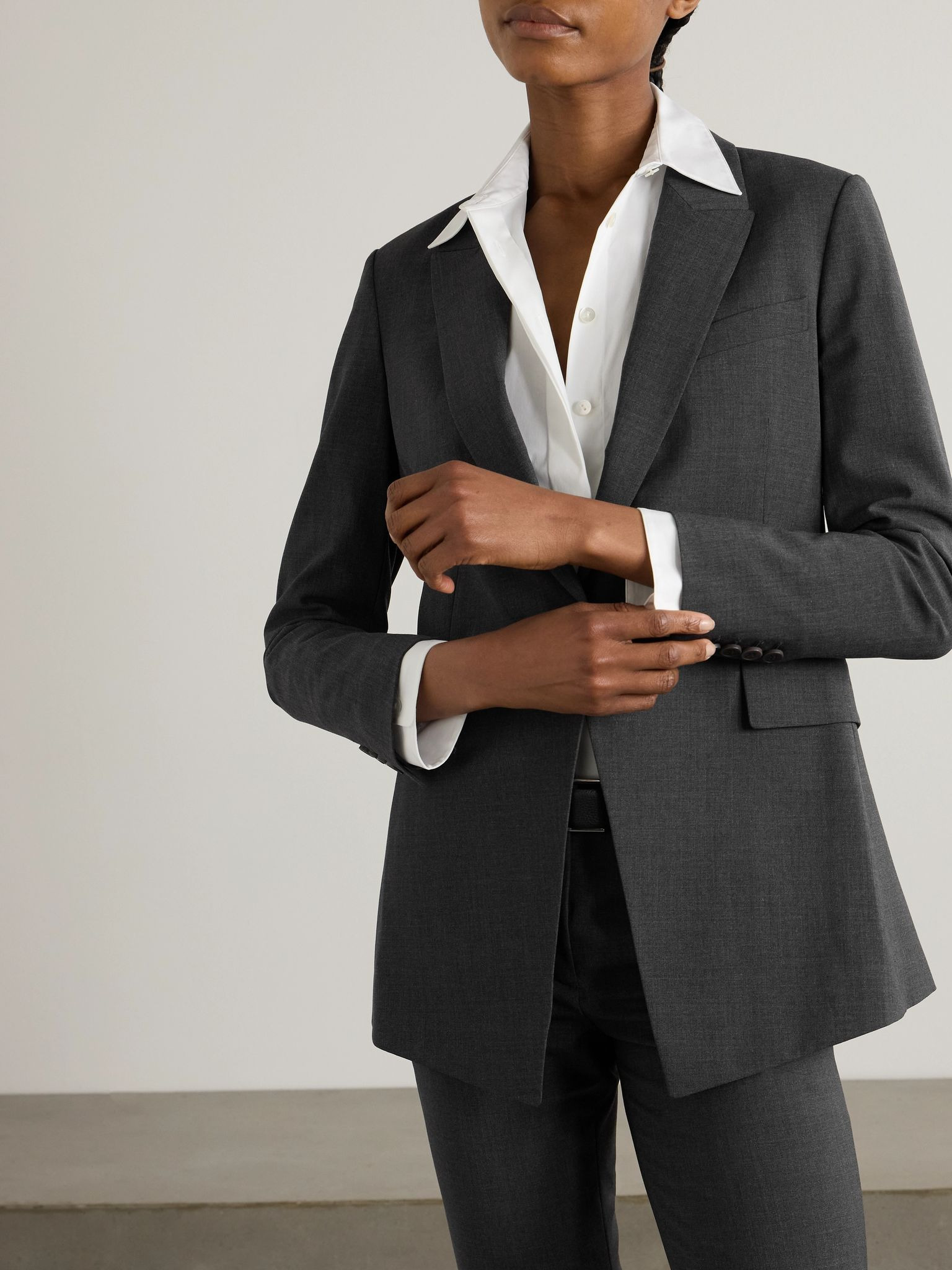 Etiennette wool-blend blazer Gray - 3