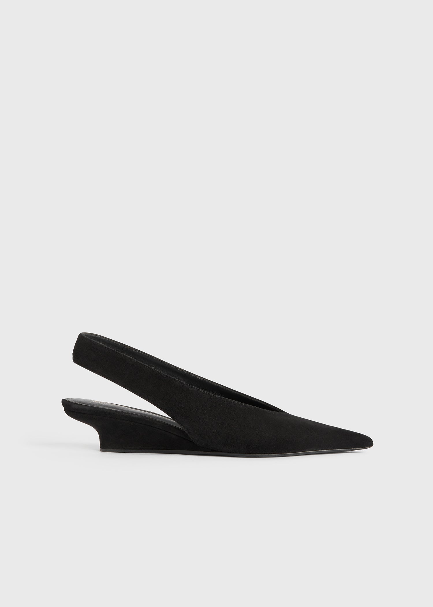 The Suede Wedge-Heel Slingback black - 8