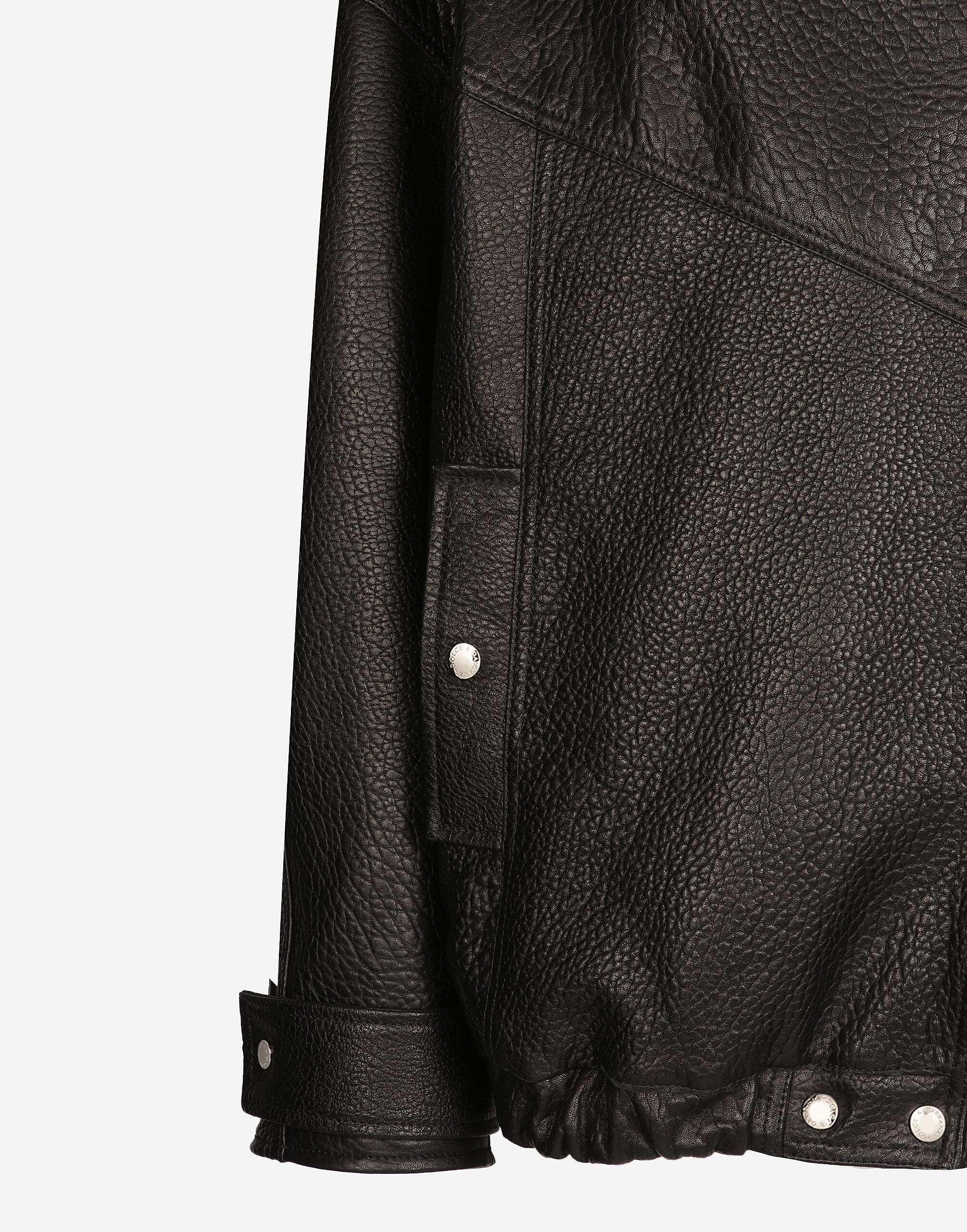 Oversize vegetable-tanned lambskin biker jacket - 6