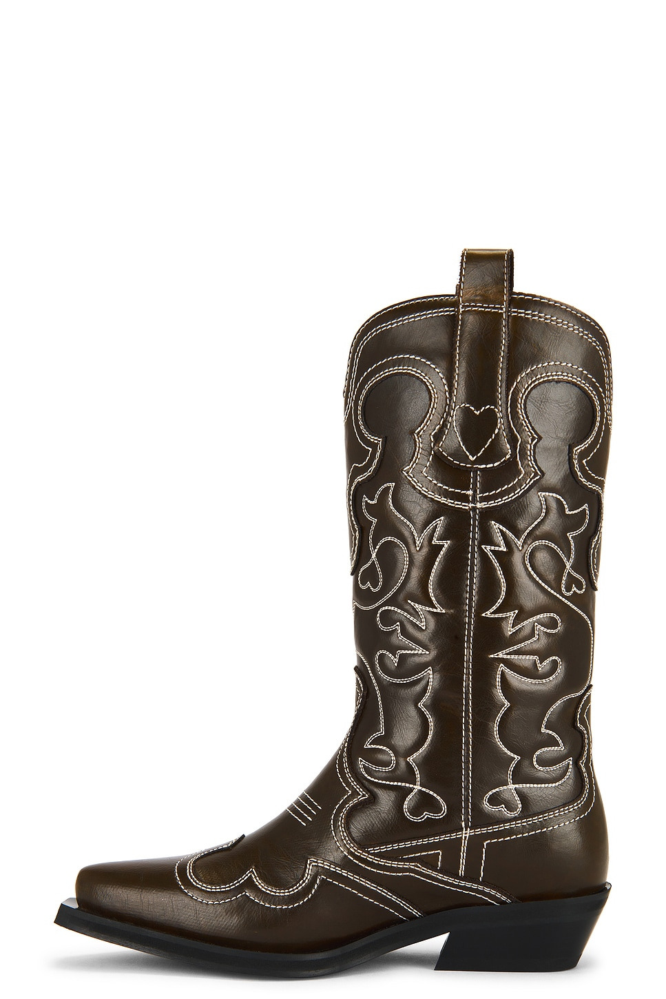 Mid Shaft Embroidered Western Boot - 5