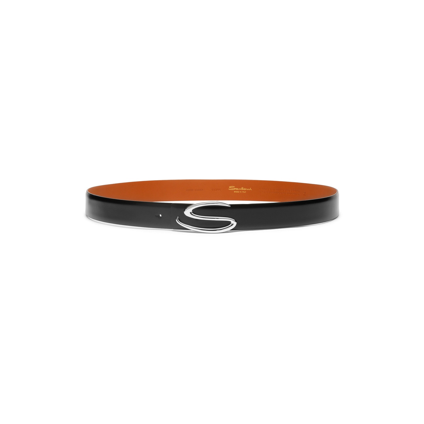 Black leather belt strap - 4