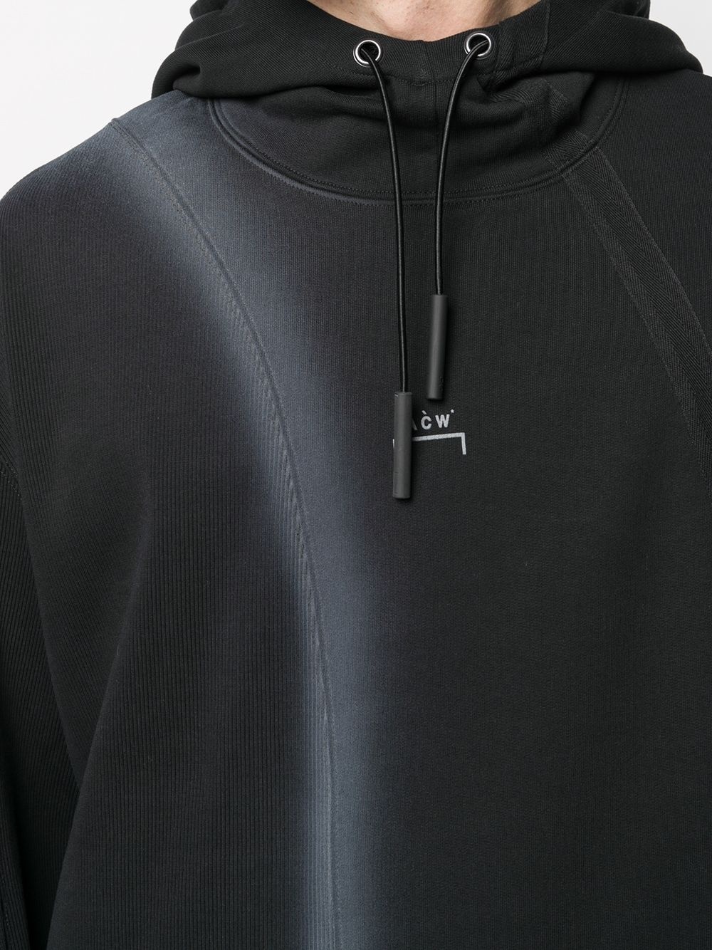 ribbed panel hoodie - 5