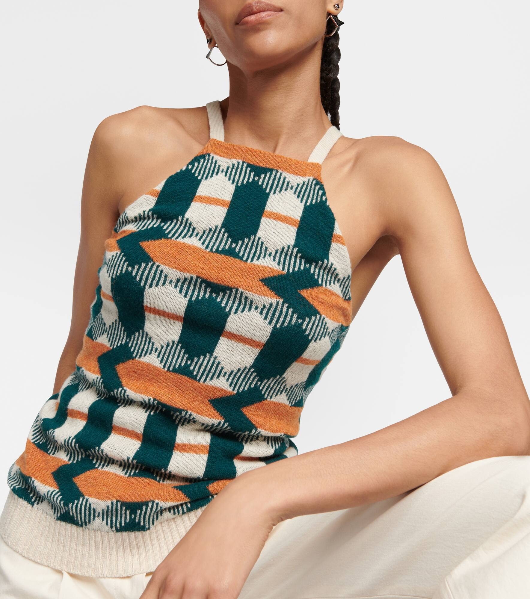 Wool-jacquard tank top - 5