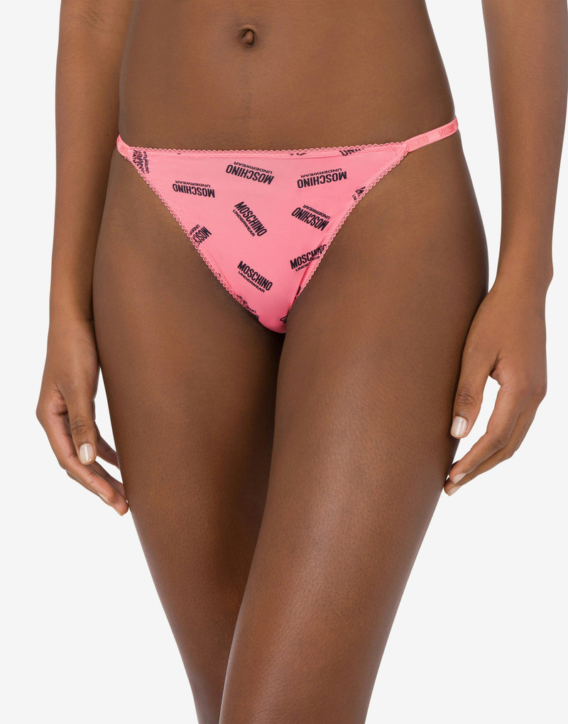 Moschino SET OF 3 TULLE AND MICROFIBER THONGS outlook