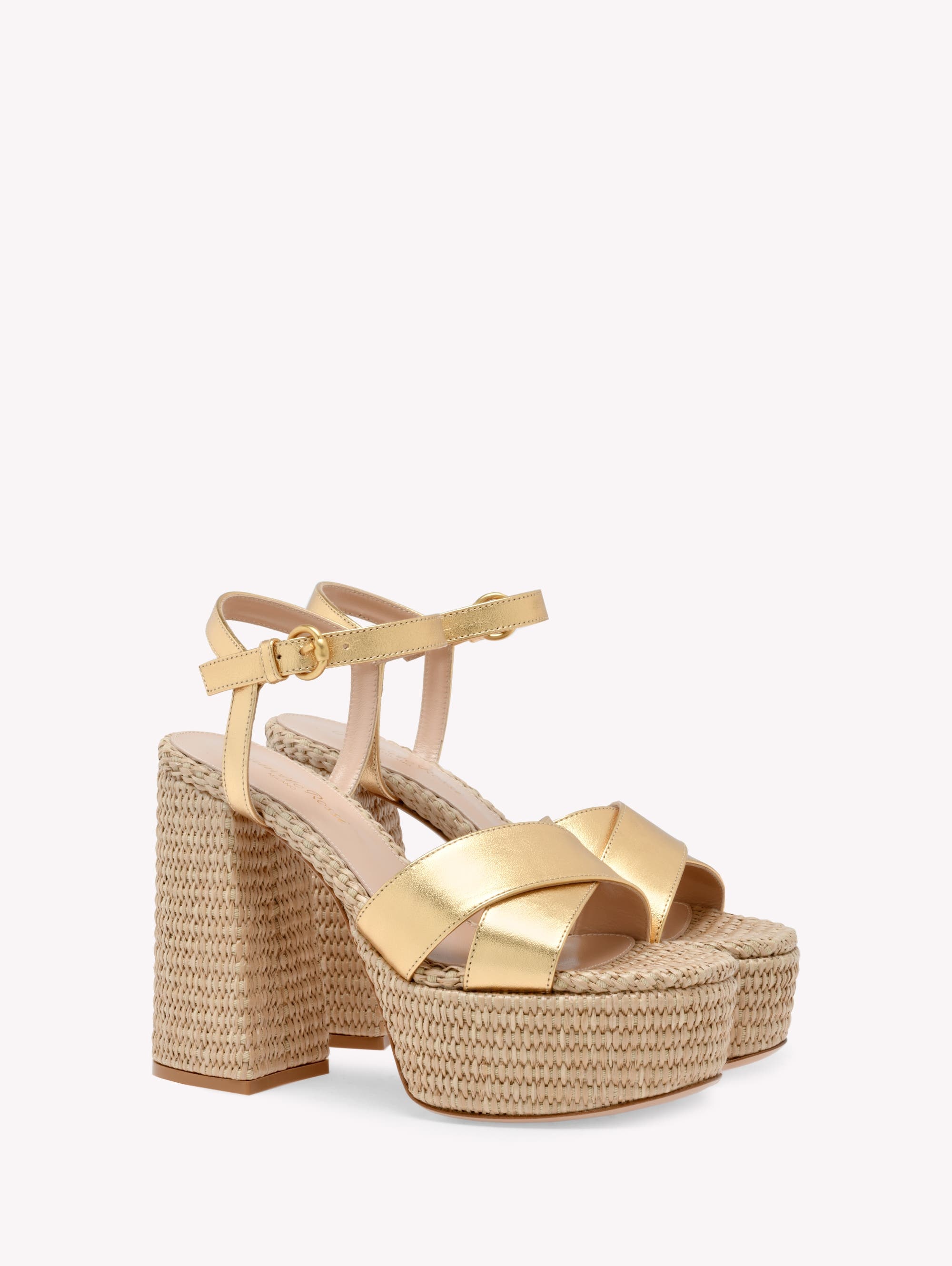 Gianvito Rossi Bebe Sandals in Metallic Gold at Nordstrom - 2