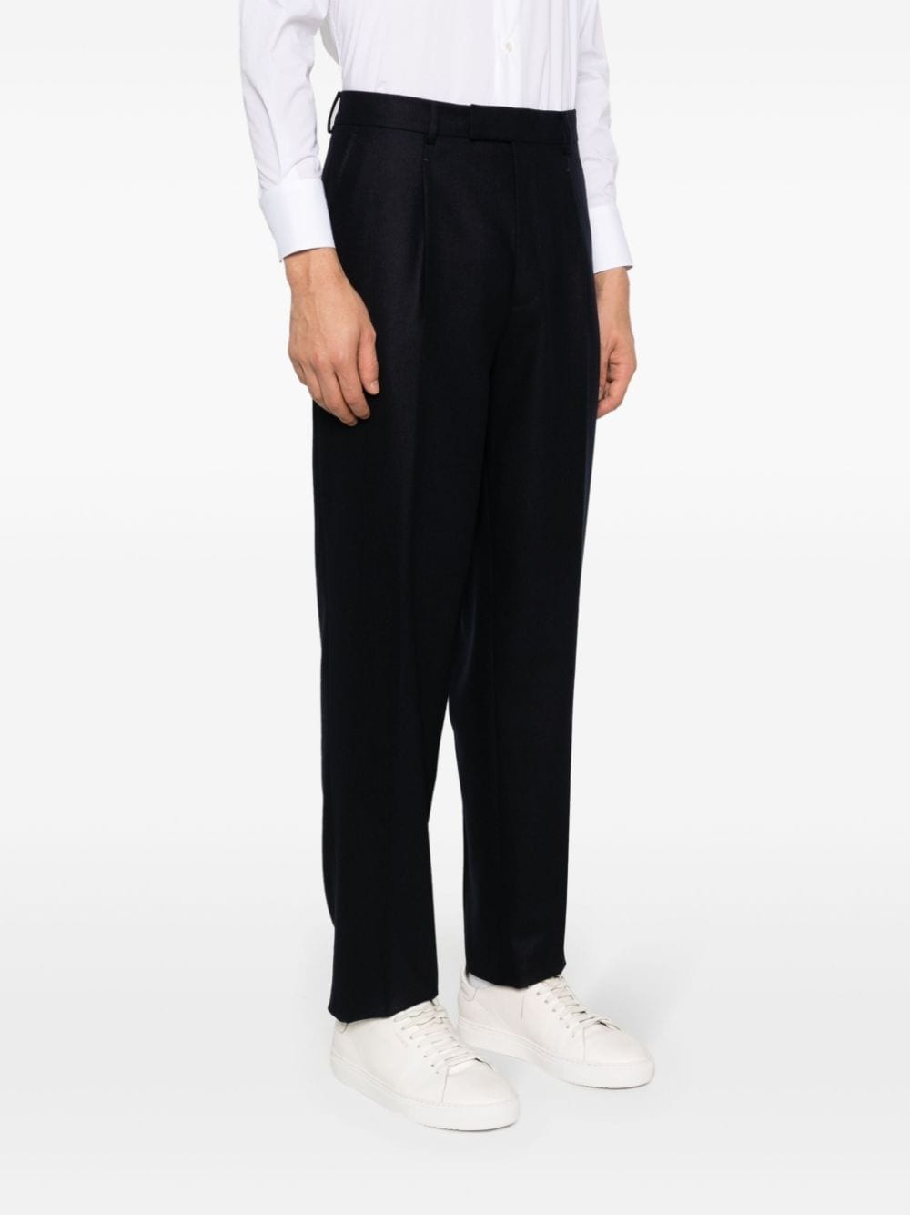 pleat-detail tailored trousers - 4
