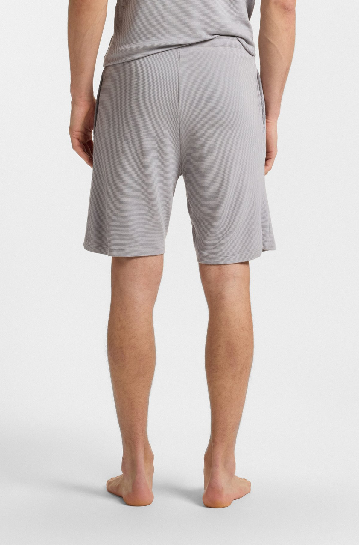 STRETCH-JERSEY PAJAMA SHORTS WITH EMBROIDERED LOGO - 4