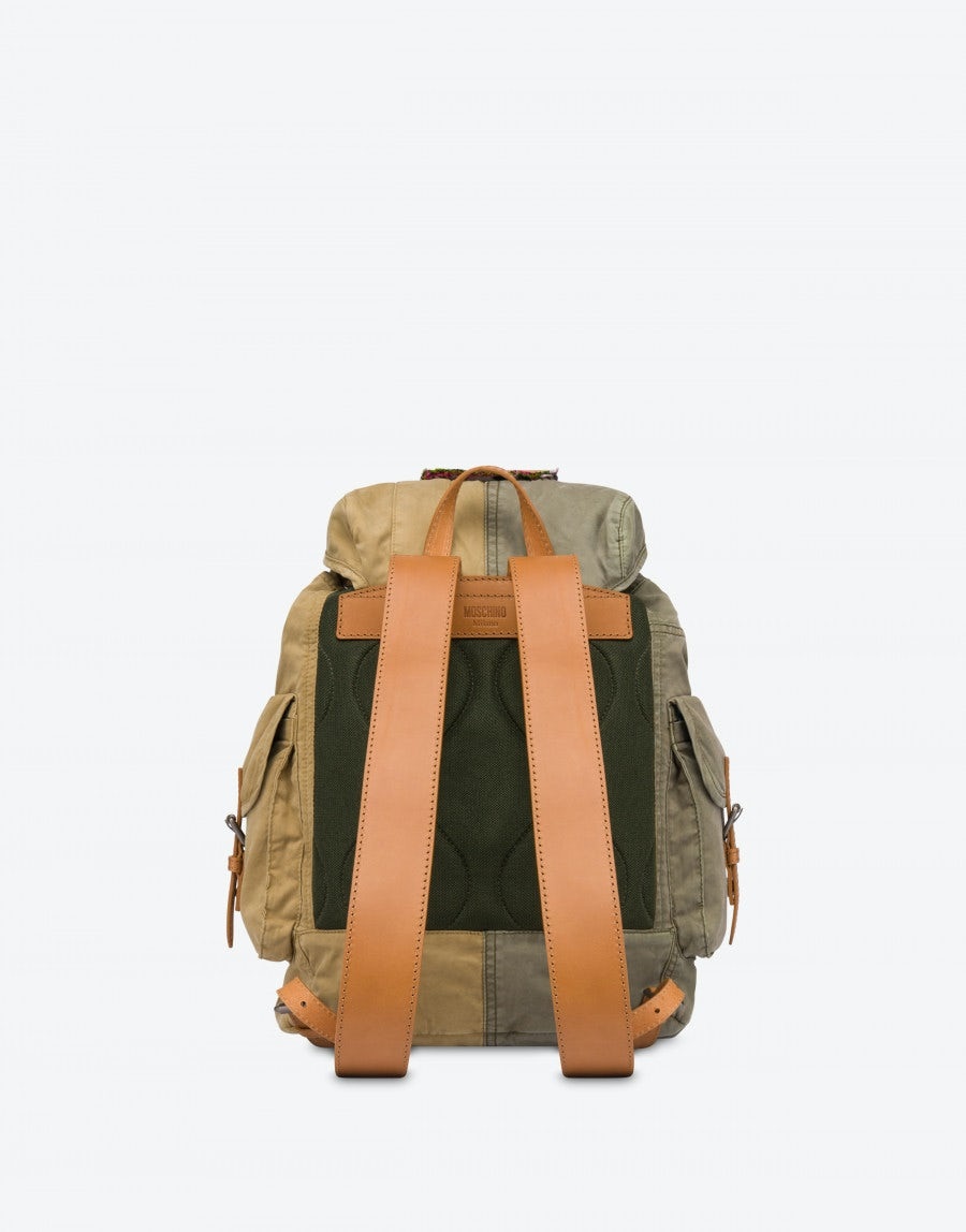 PATCHWORK COTTON SATIN BACKPACK - 2