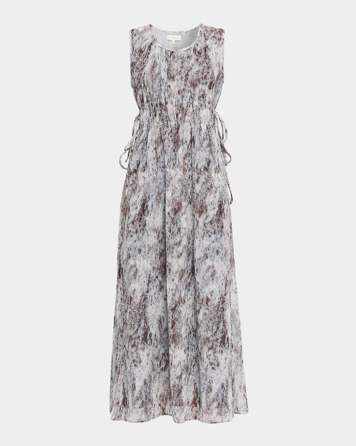 Sleeveless Gathered Waist Midi Dress - 1