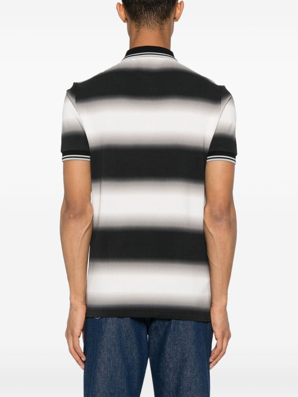 gradient striped polo shirt - 4