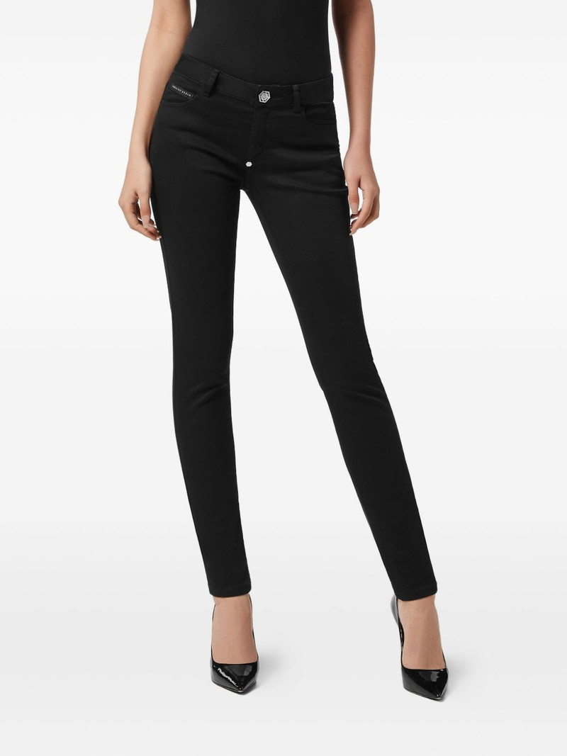 PHILIPP PLEIN fatale logo-plaque jeans outlook