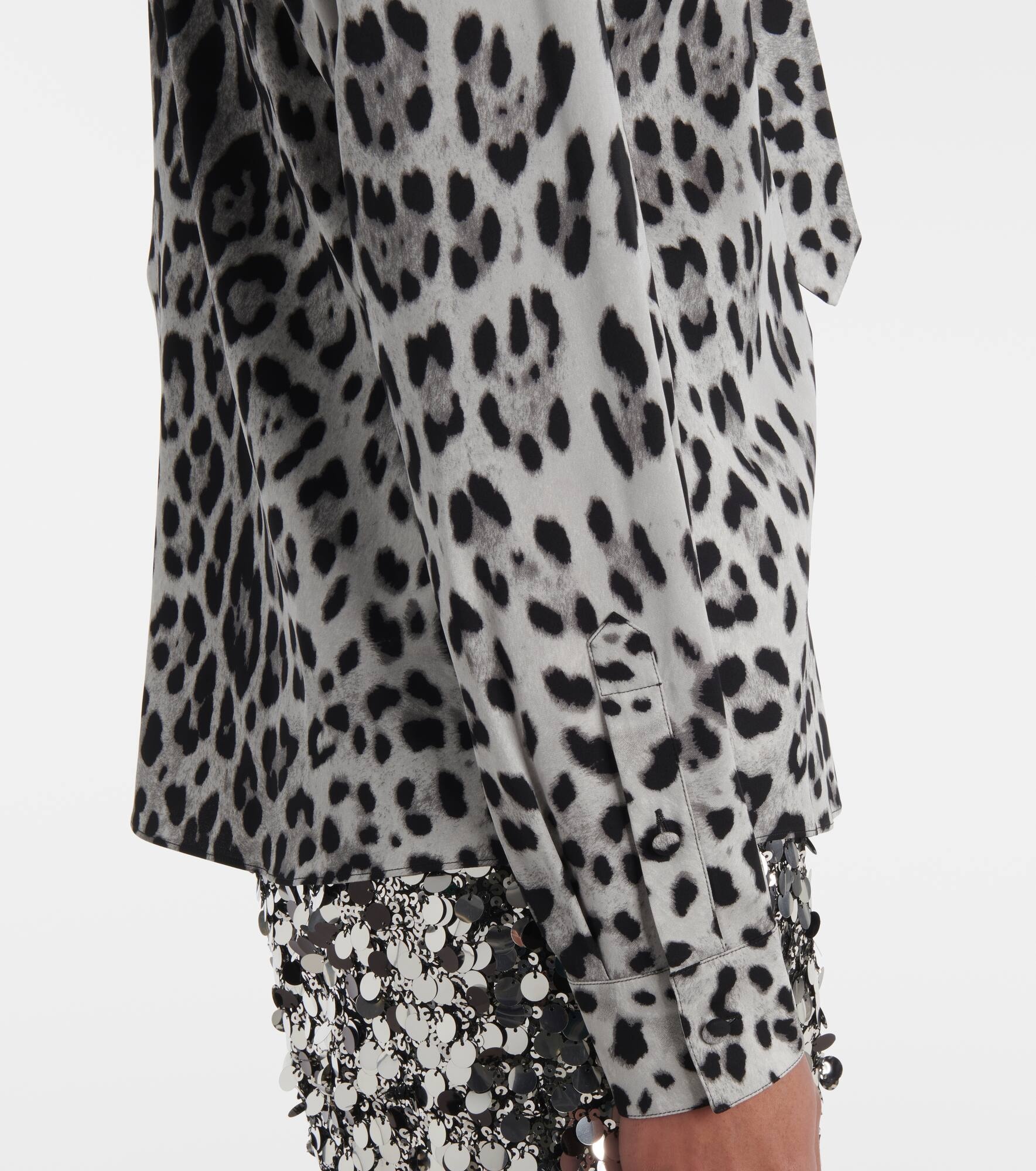 Leopard-print silk-blend shirt - 5
