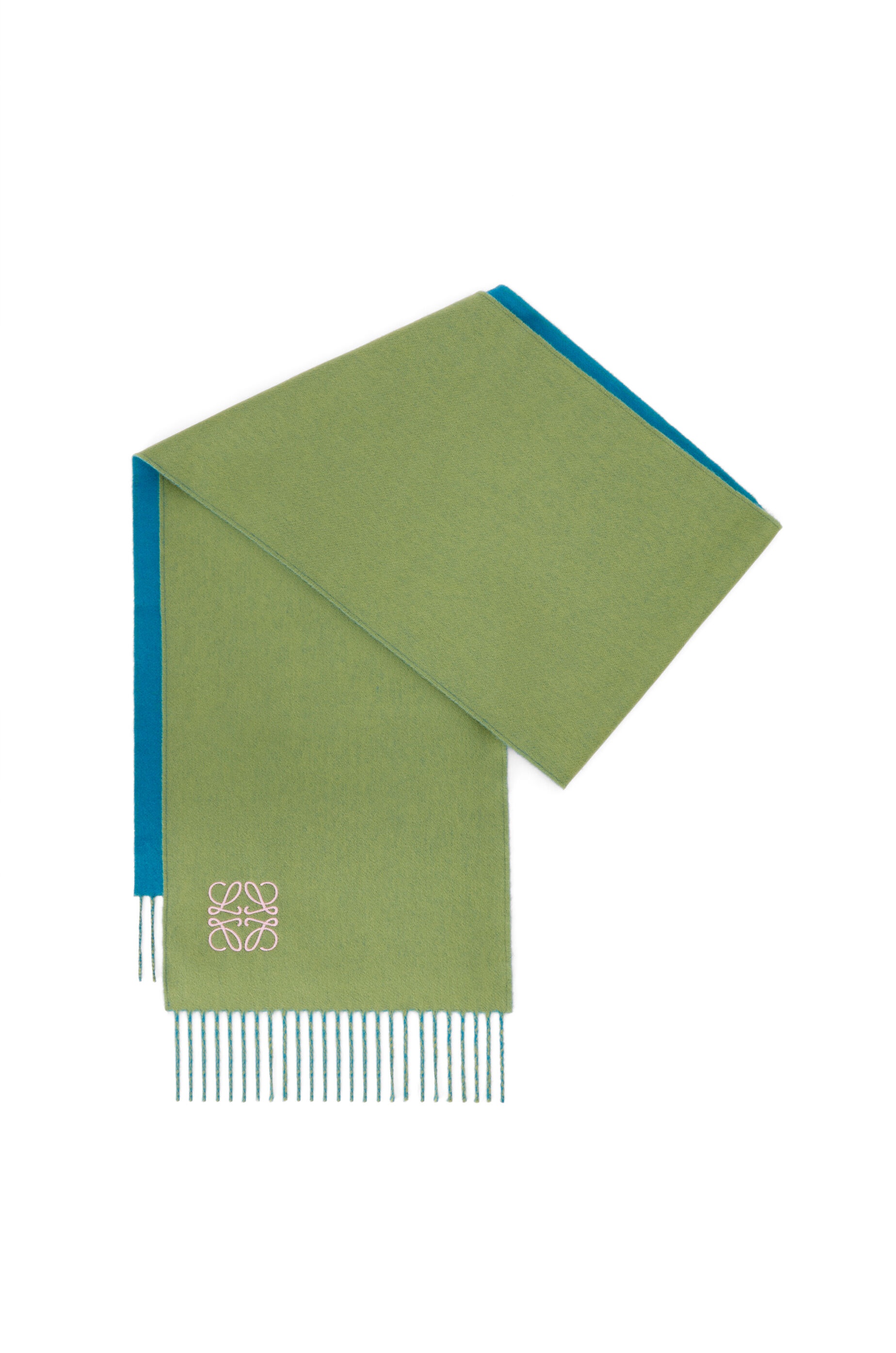 Bicolour scarf in wool and cashmere - 4