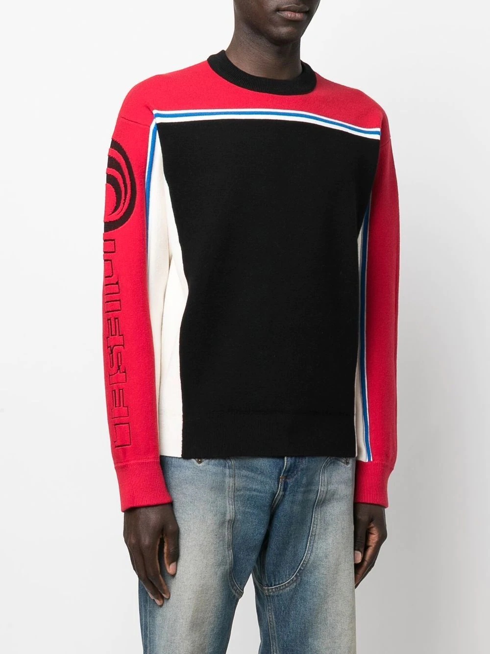 logo-print crew neck jumper - 3