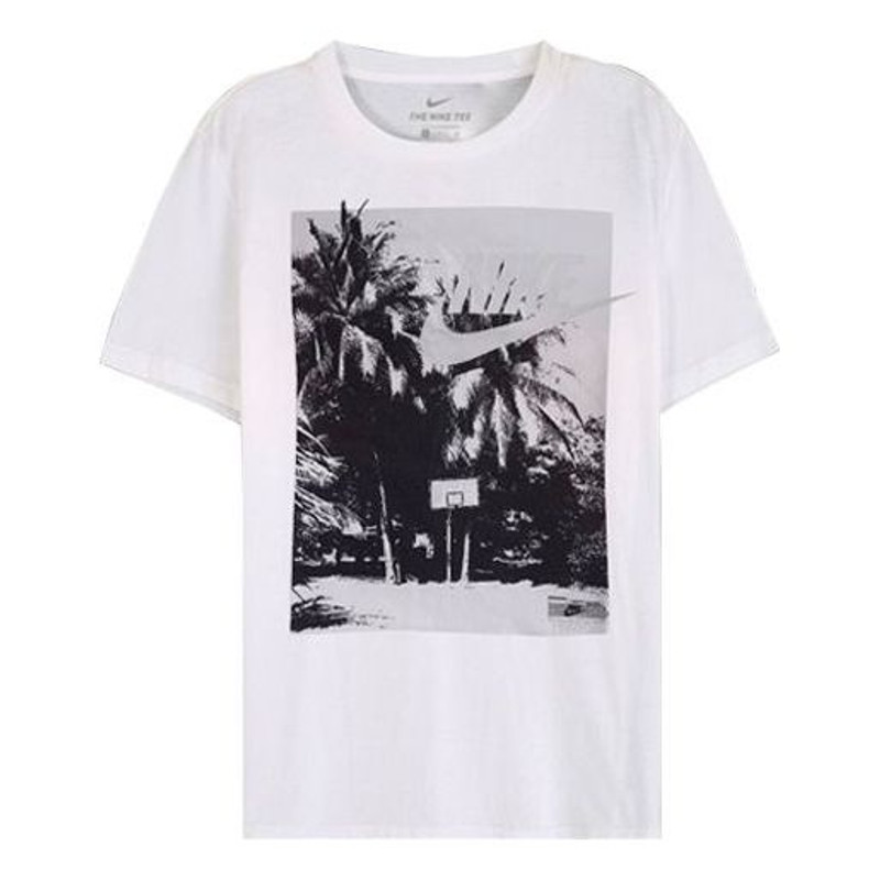 Nike Stadium Printing Round Neck Short Sleeve White CD1295-100 - 1