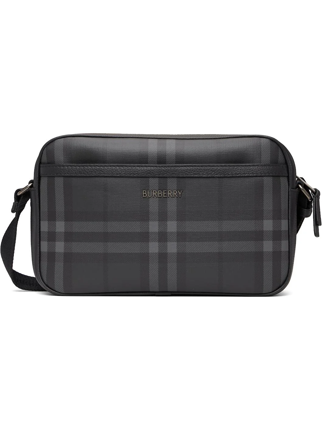 Black City Check Crossbody Bag - 1