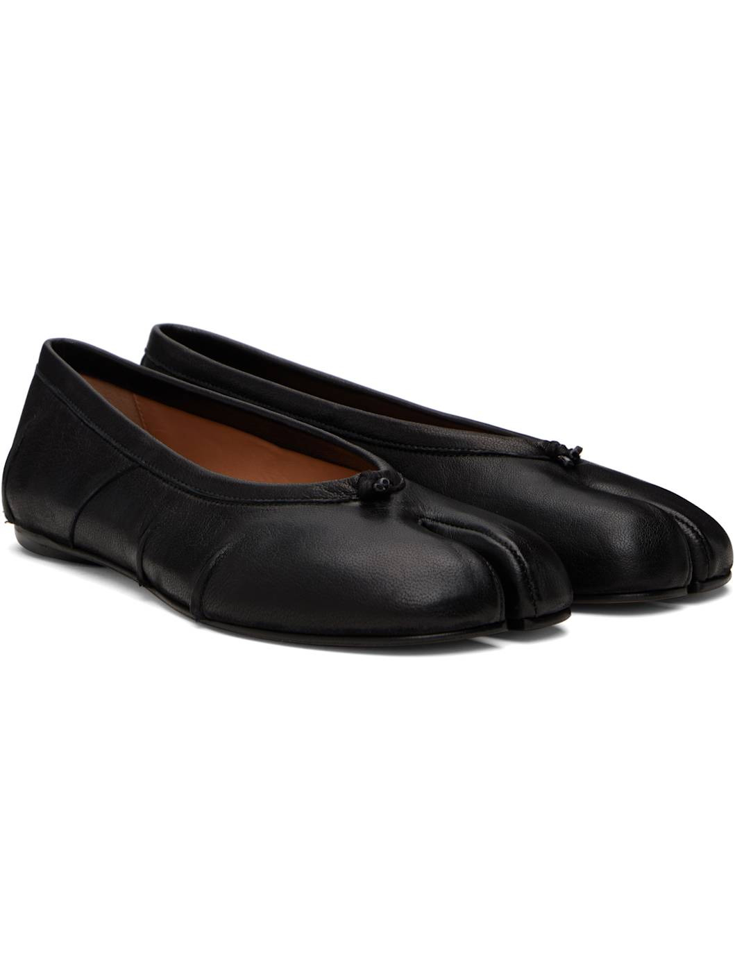 Black Tabi New Ballerina Flats - 4