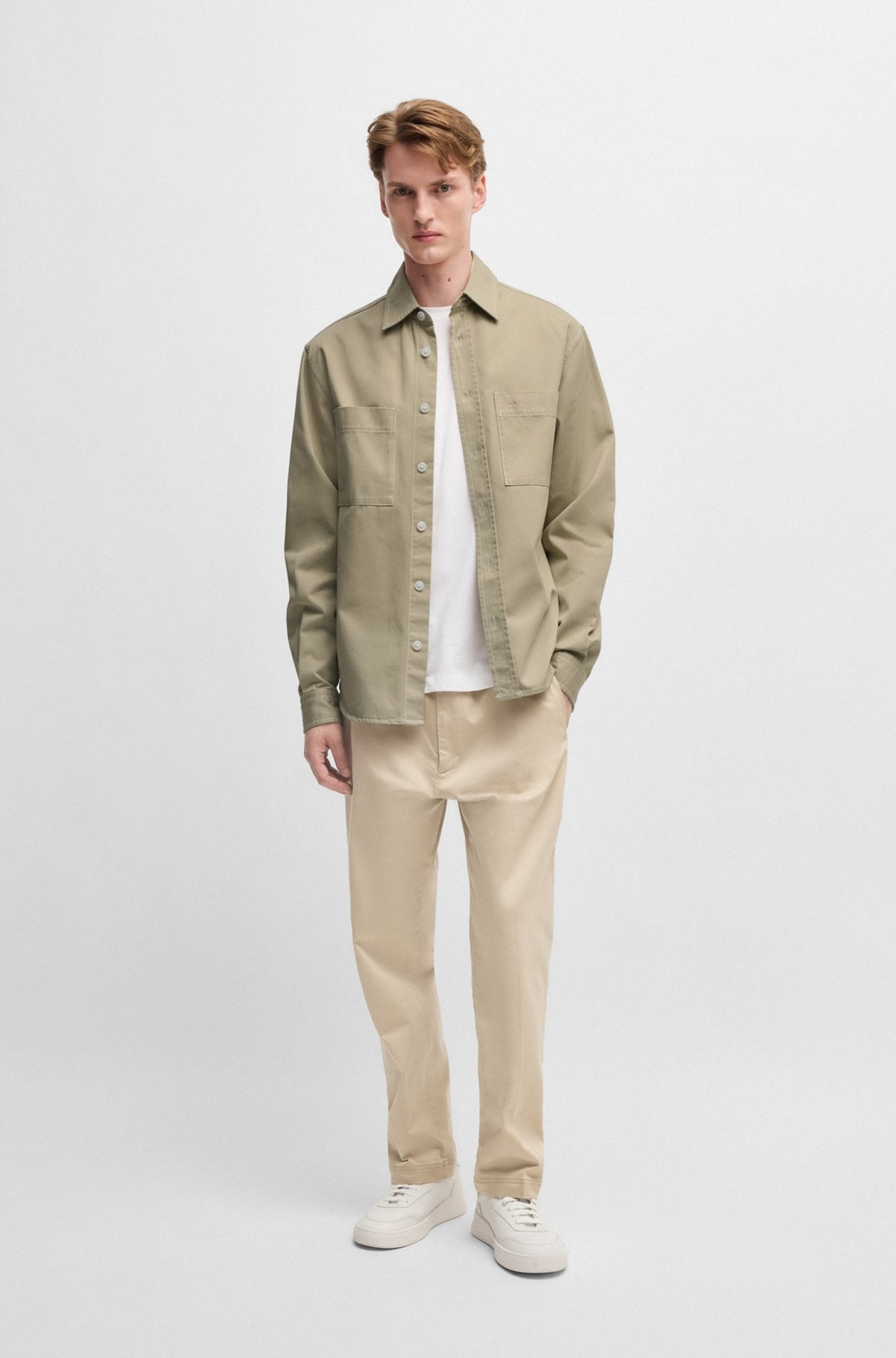 RELAXED-FIT SHIRT IN COTTON TWILL - 4