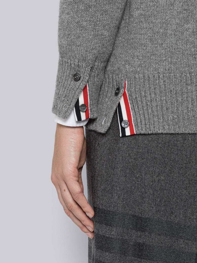 Merino Wool Lobster Intarsia 4-Bar Pullover 6