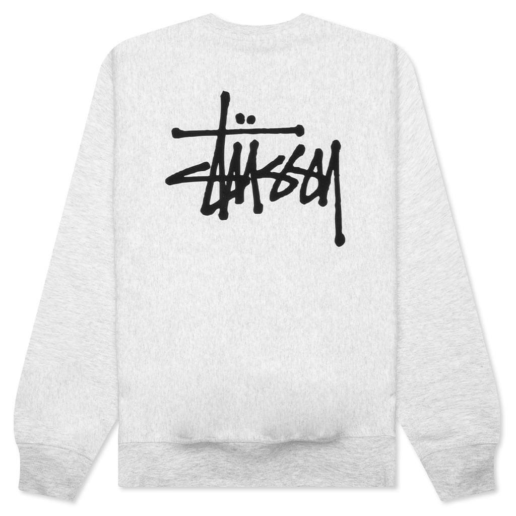 BASIC STUSSY CREW - ASH HEATHER - 2