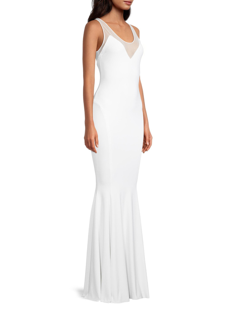 Women's Racerback Fishtail Gown - Snow White 4
