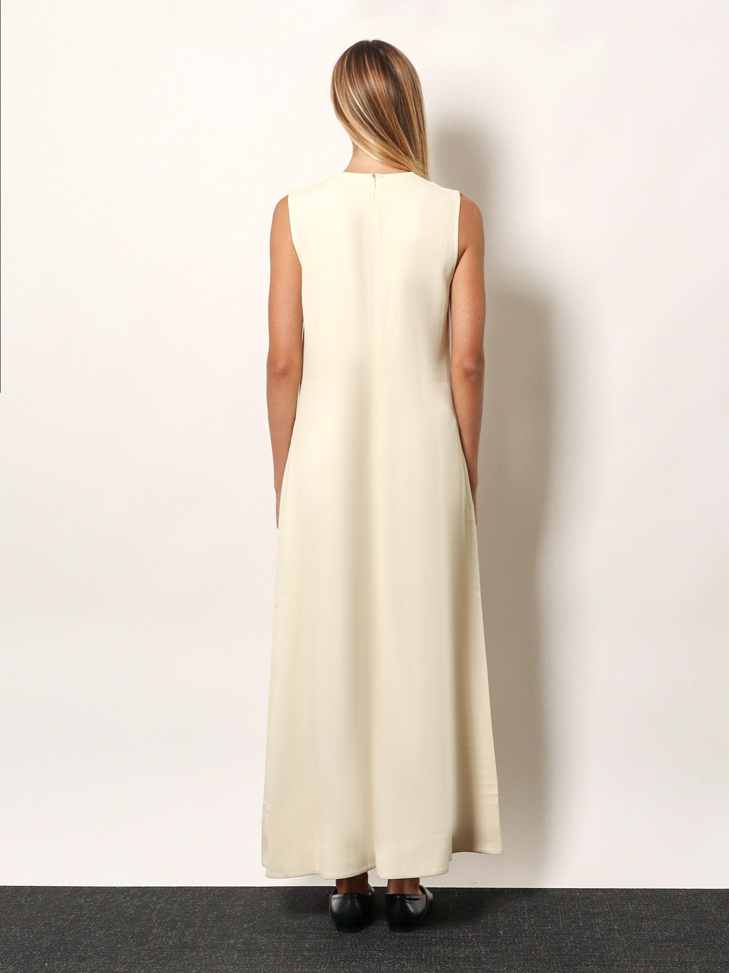 Woven Stripes Viscose Long Dress - 3