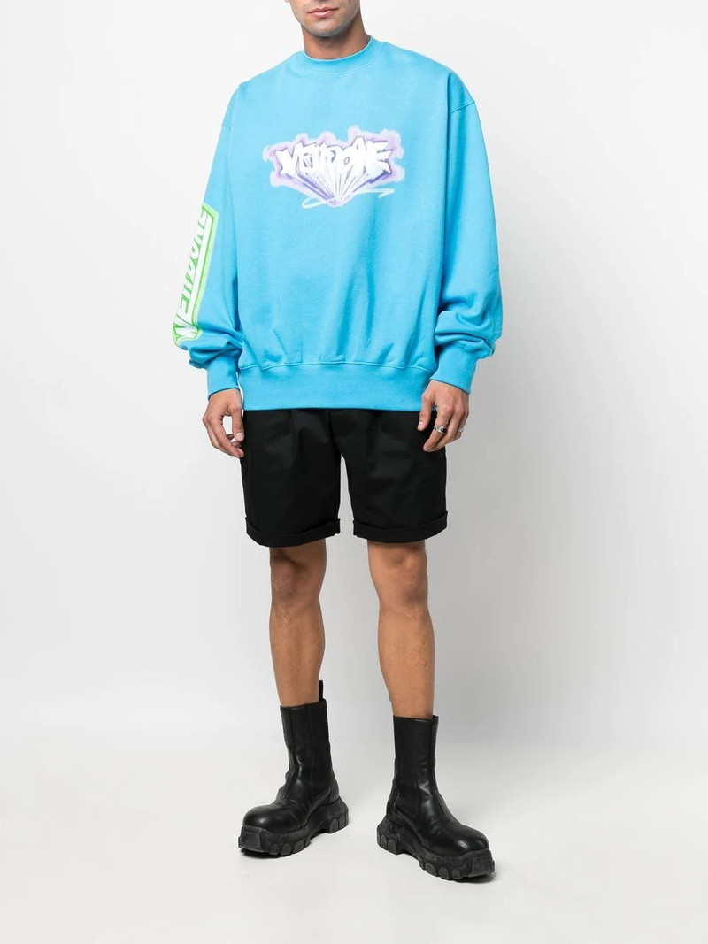 We11done logo-print detail sweatshirt outlook