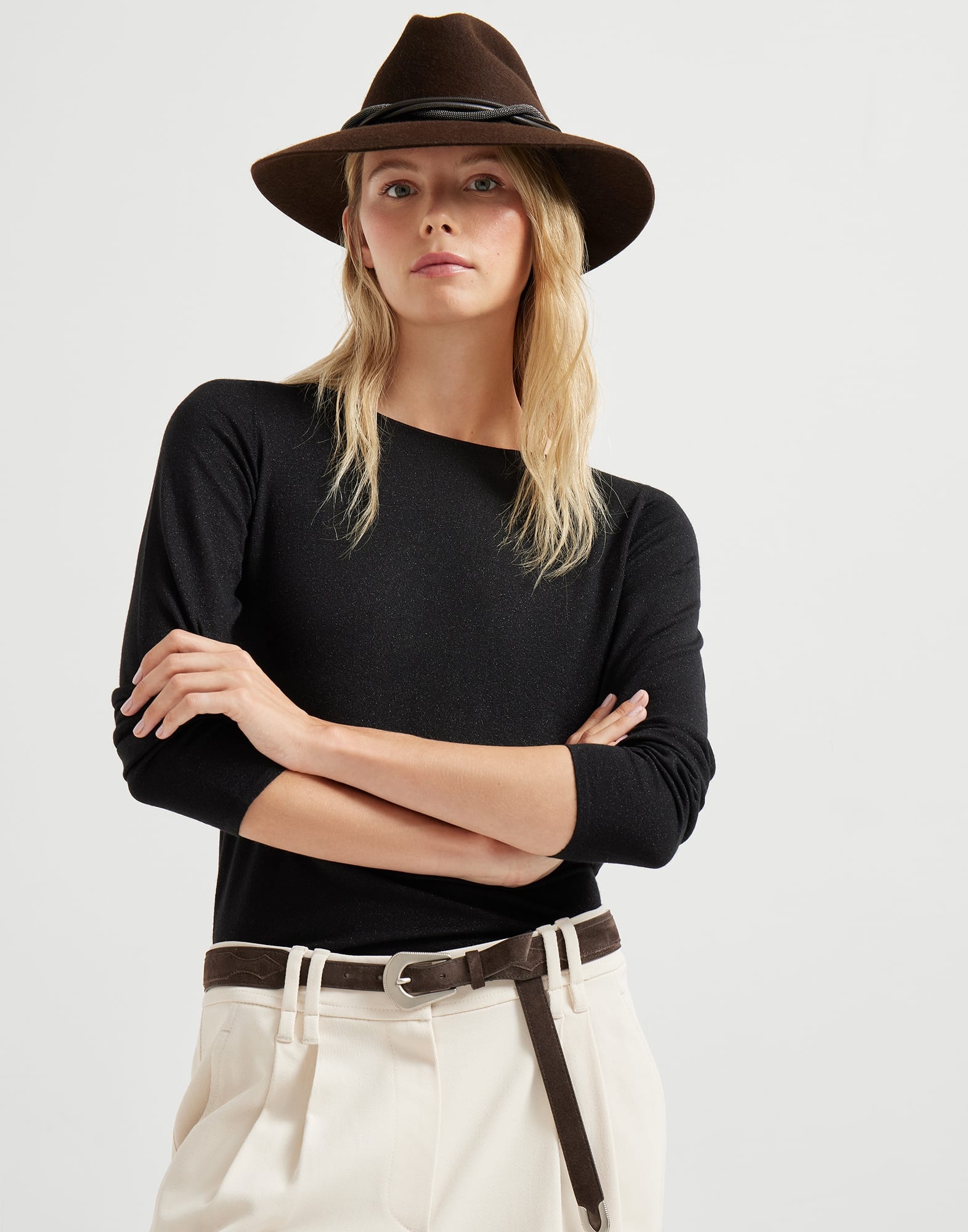 Cashmere and silk sparkling lightweight sweater - 4