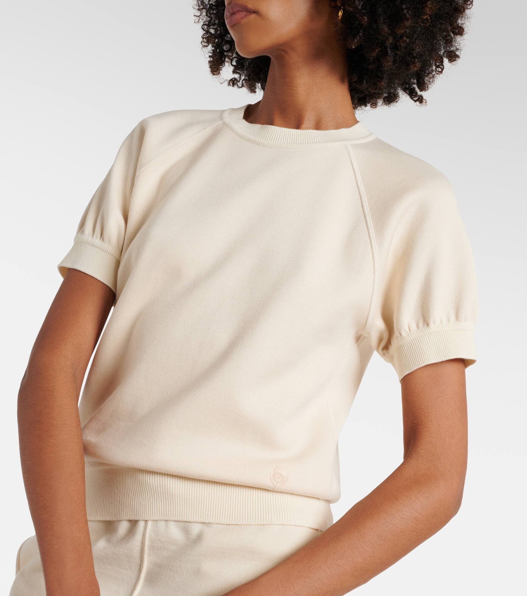Viera cotton, silk, and cashmere T-shirt - 6