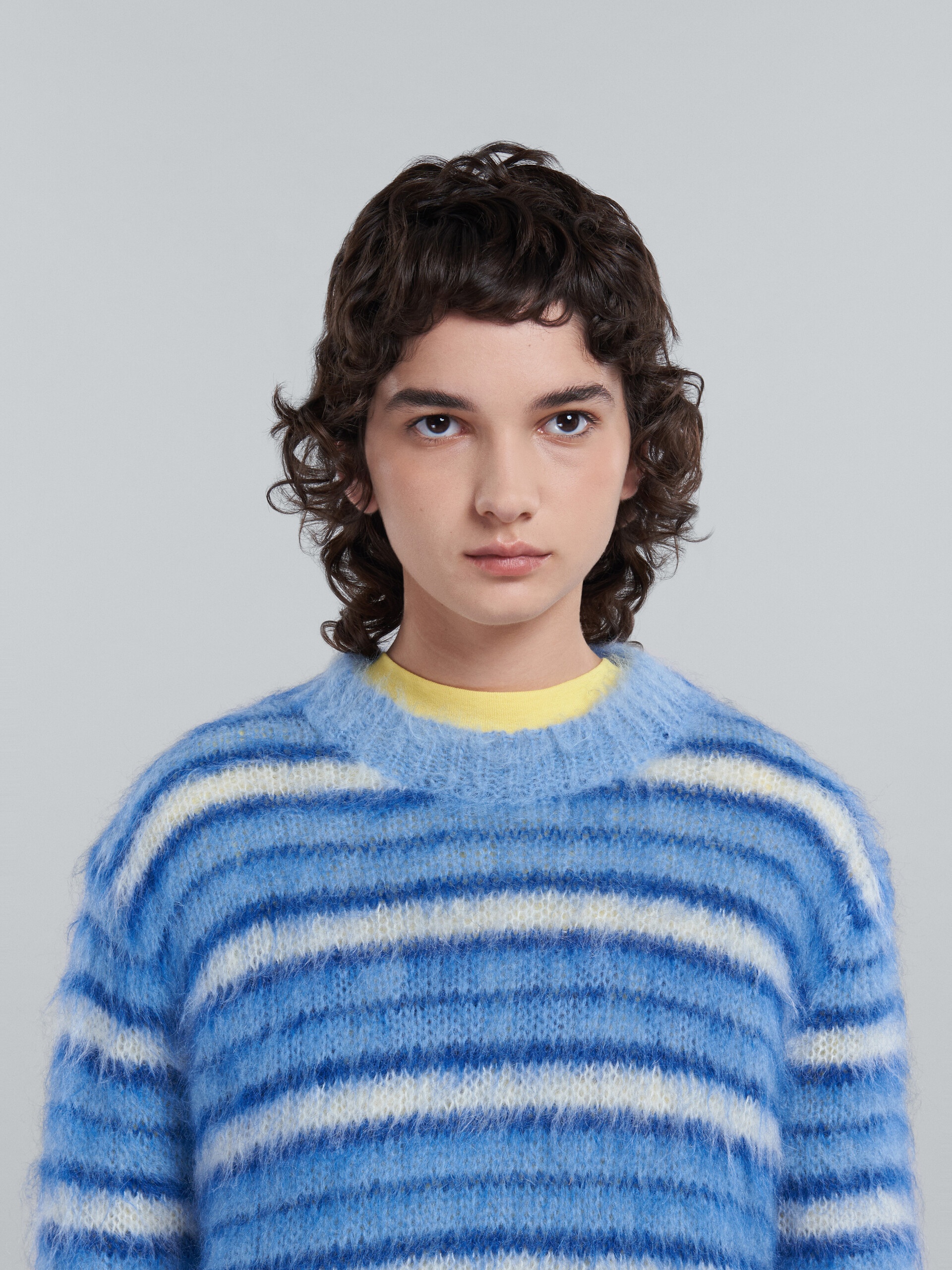 STRIPES MOHAIRAND WOOL SWEATER - 4