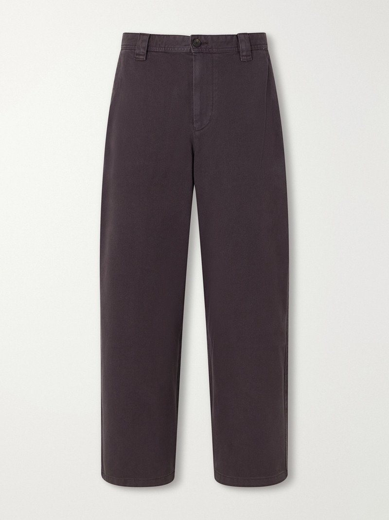 Wide-Leg Cotton-Twill Trousers 1