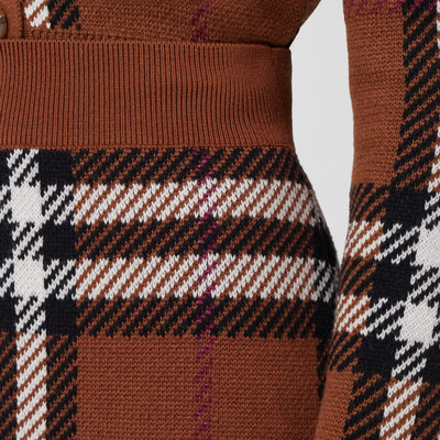 Burberry Check Wool Jacquard Mini Skirt outlook