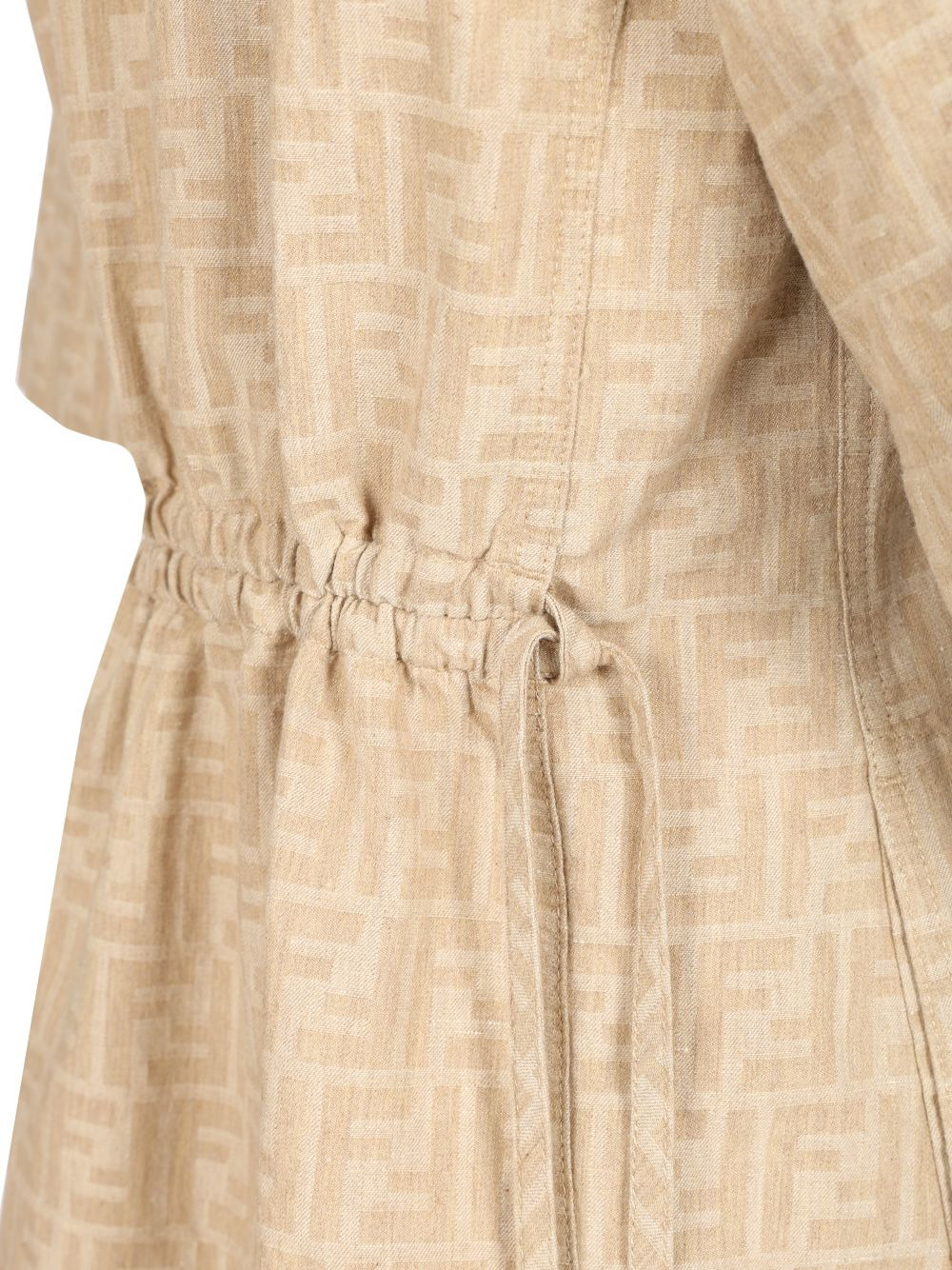 Ff Chambray Dress Dresses Beige - 5
