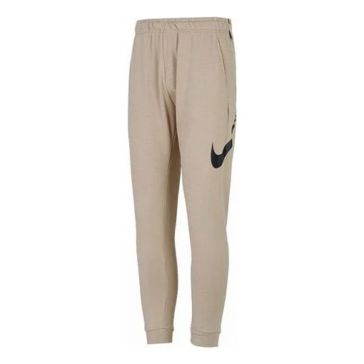 Men's Nike Solid Color Logo Casual Knit Sports Pants/Trousers/Joggers Khaki CU6776-247 - 1